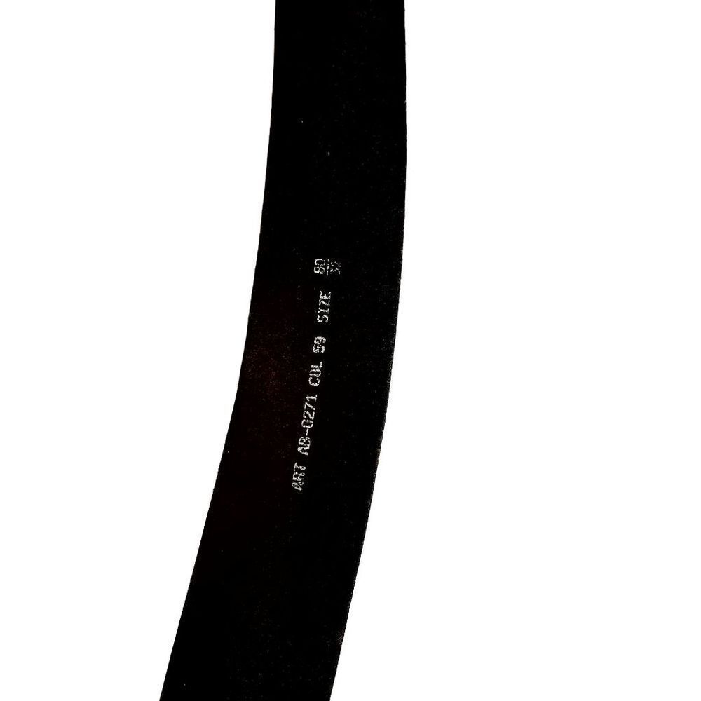 Levi Belt Logo Metal Buckle 100% Real Leather circa 90' s Black size S - Picture 7 of 16